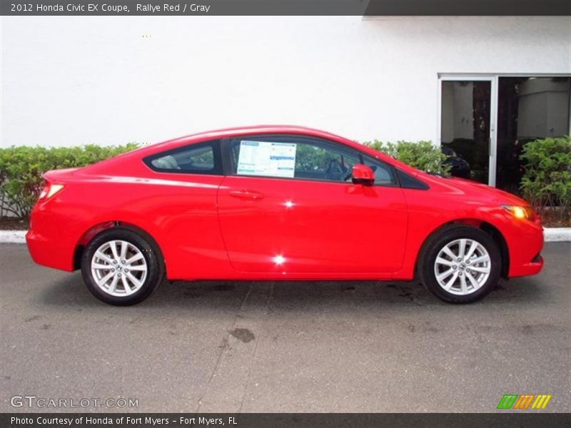 Rallye Red / Gray 2012 Honda Civic EX Coupe