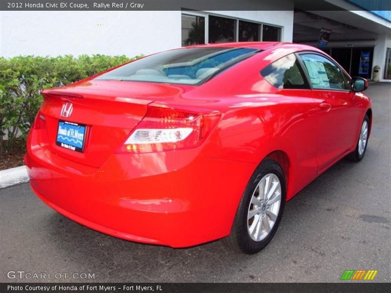 Rallye Red / Gray 2012 Honda Civic EX Coupe