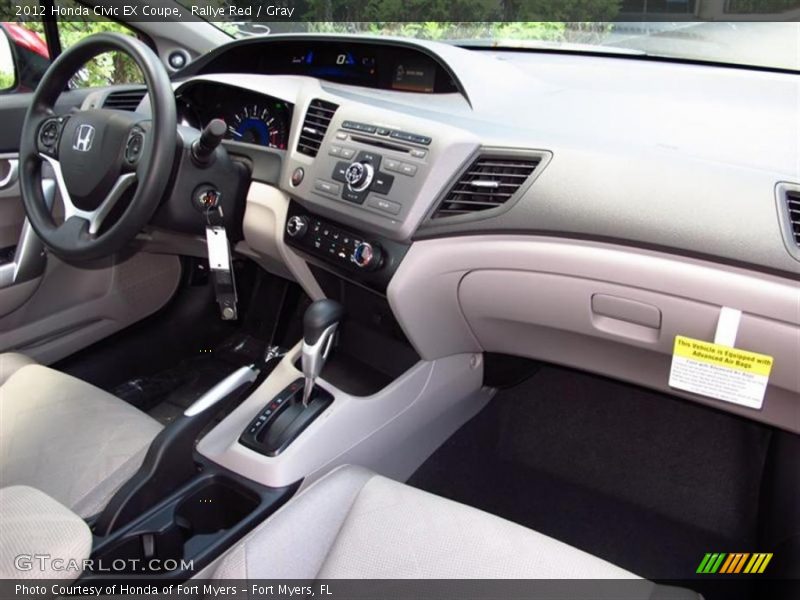 Rallye Red / Gray 2012 Honda Civic EX Coupe