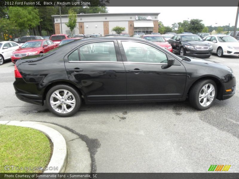 Black / Medium Light Stone 2012 Ford Fusion SE