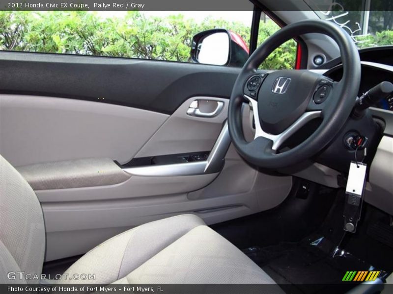 Rallye Red / Gray 2012 Honda Civic EX Coupe