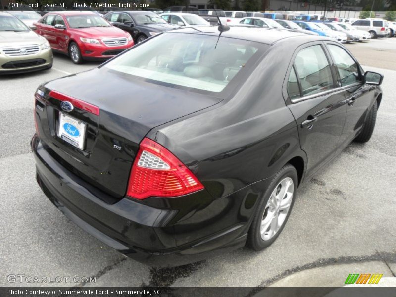 Black / Medium Light Stone 2012 Ford Fusion SE