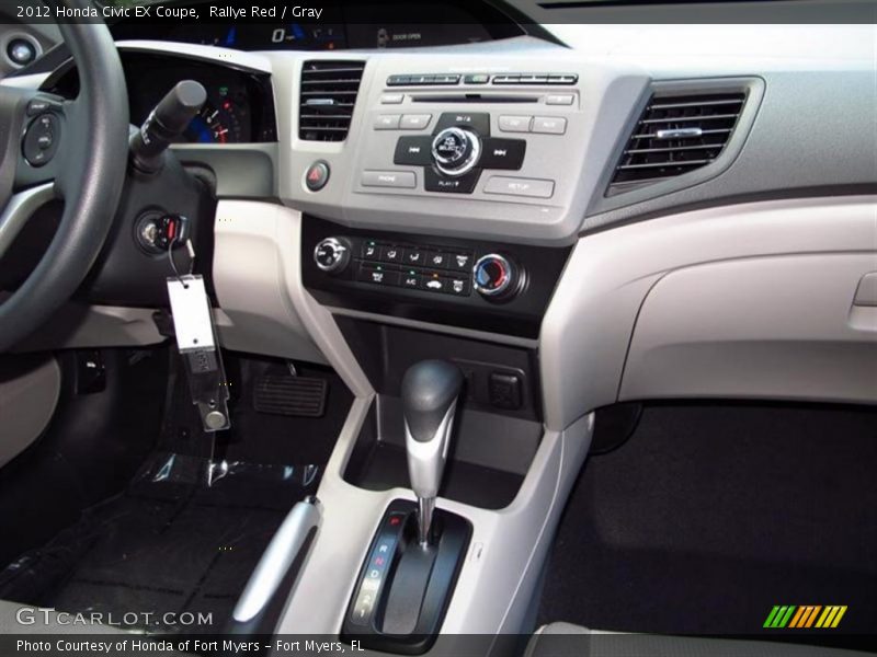 Rallye Red / Gray 2012 Honda Civic EX Coupe