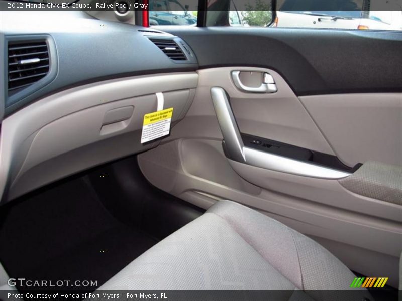 Rallye Red / Gray 2012 Honda Civic EX Coupe