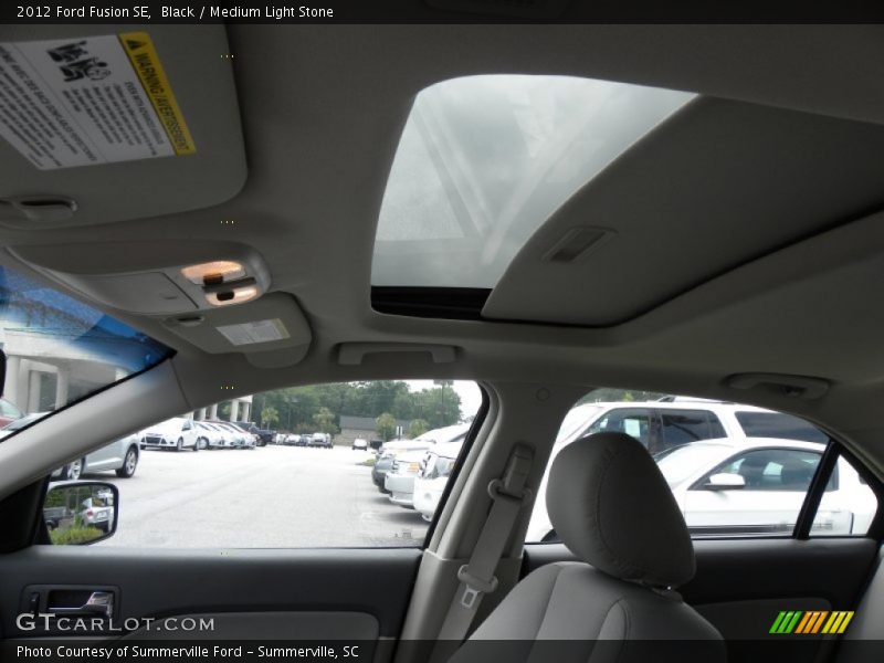 Black / Medium Light Stone 2012 Ford Fusion SE