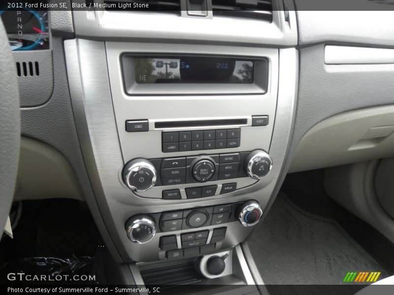Black / Medium Light Stone 2012 Ford Fusion SE