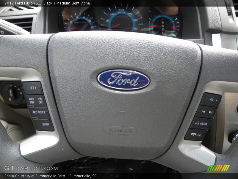Black / Medium Light Stone 2012 Ford Fusion SE