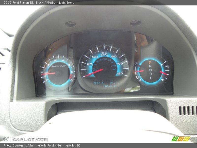 Black / Medium Light Stone 2012 Ford Fusion SE