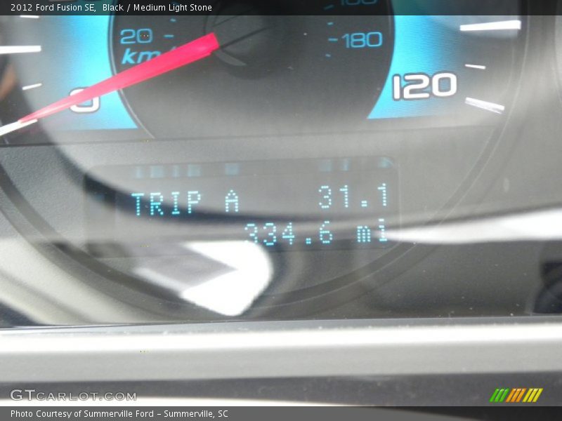 Black / Medium Light Stone 2012 Ford Fusion SE