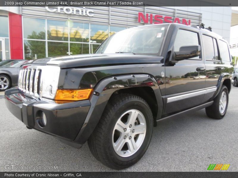 Brilliant Black Crystal Pearl / Saddle Brown 2009 Jeep Commander Limited 4x4