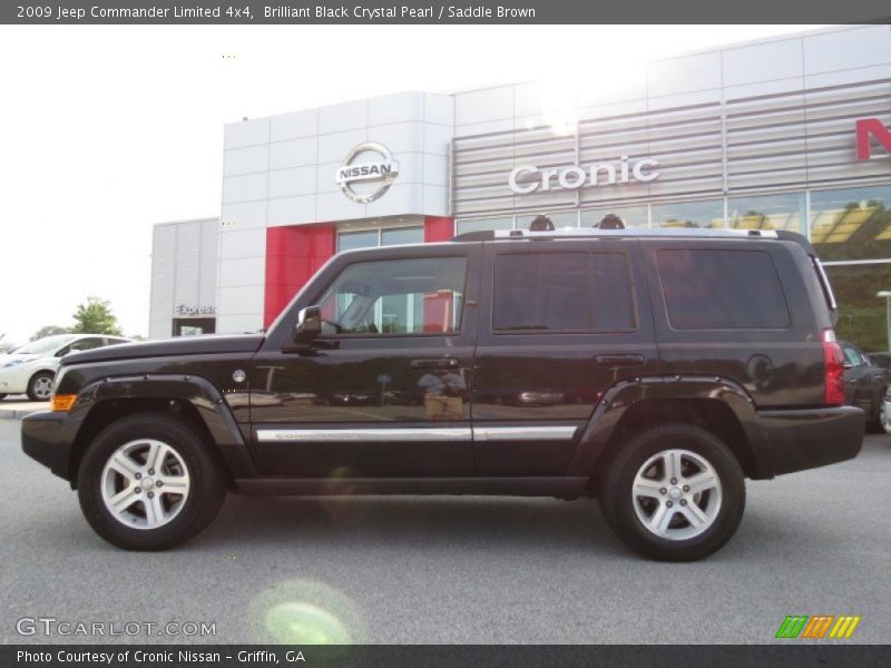 Brilliant Black Crystal Pearl / Saddle Brown 2009 Jeep Commander Limited 4x4
