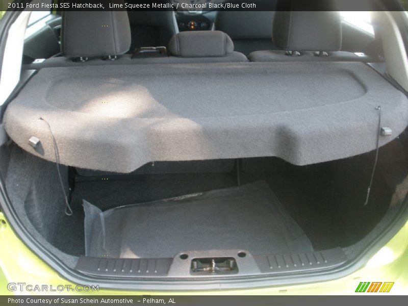 Lime Squeeze Metallic / Charcoal Black/Blue Cloth 2011 Ford Fiesta SES Hatchback