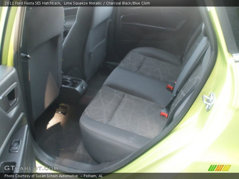 Lime Squeeze Metallic / Charcoal Black/Blue Cloth 2011 Ford Fiesta SES Hatchback