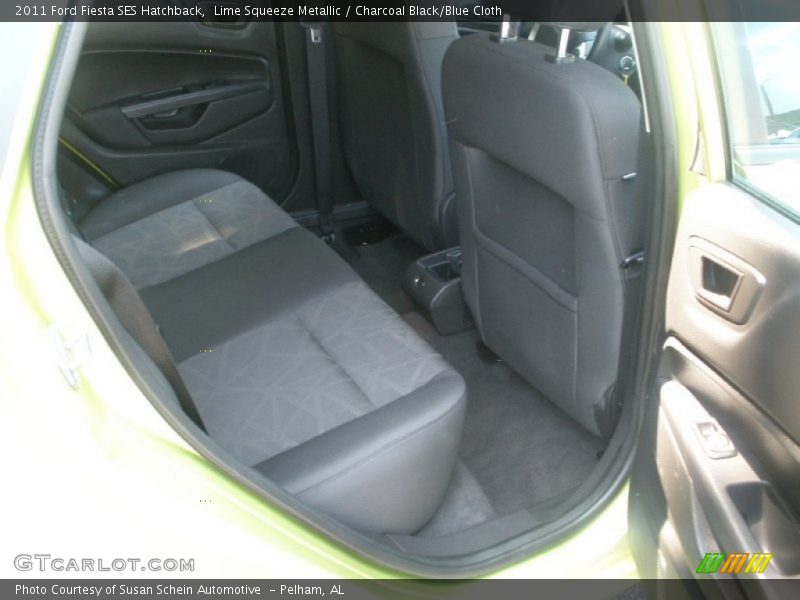 Lime Squeeze Metallic / Charcoal Black/Blue Cloth 2011 Ford Fiesta SES Hatchback