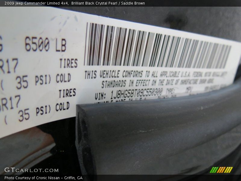 Brilliant Black Crystal Pearl / Saddle Brown 2009 Jeep Commander Limited 4x4