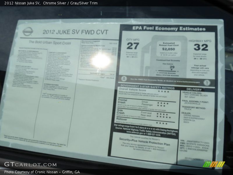 Chrome Silver / Gray/Silver Trim 2012 Nissan Juke SV