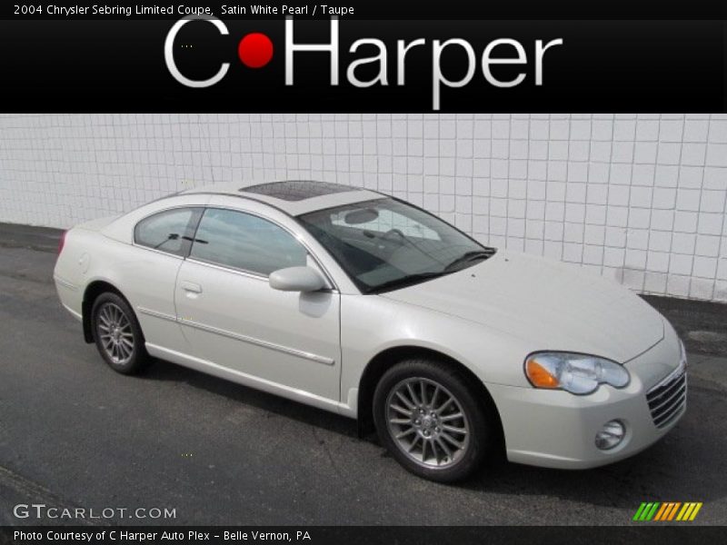 Satin White Pearl / Taupe 2004 Chrysler Sebring Limited Coupe