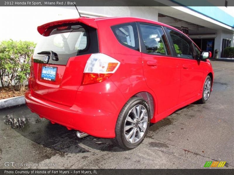 Milano Red / Black 2012 Honda Fit Sport