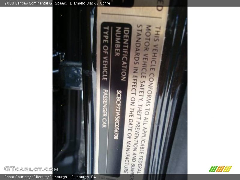 Diamond Black / Ochre 2008 Bentley Continental GT Speed