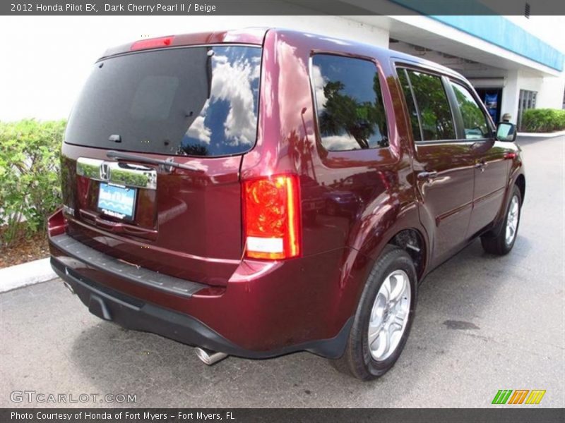 Dark Cherry Pearl II / Beige 2012 Honda Pilot EX
