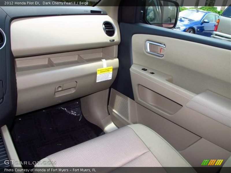 Dark Cherry Pearl II / Beige 2012 Honda Pilot EX