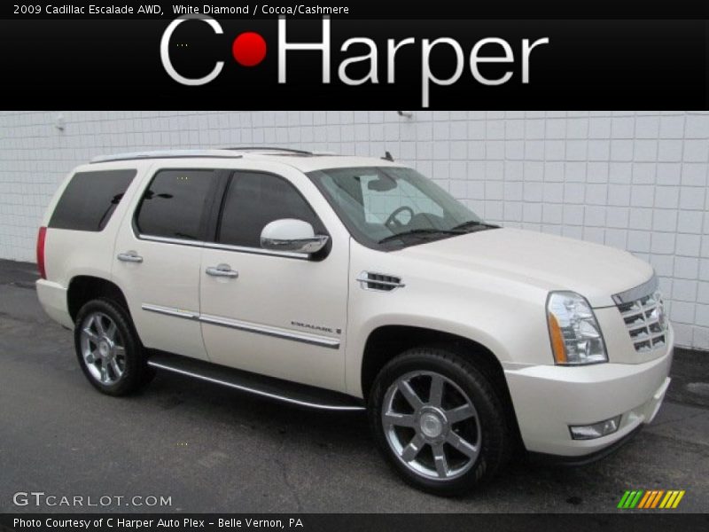 White Diamond / Cocoa/Cashmere 2009 Cadillac Escalade AWD