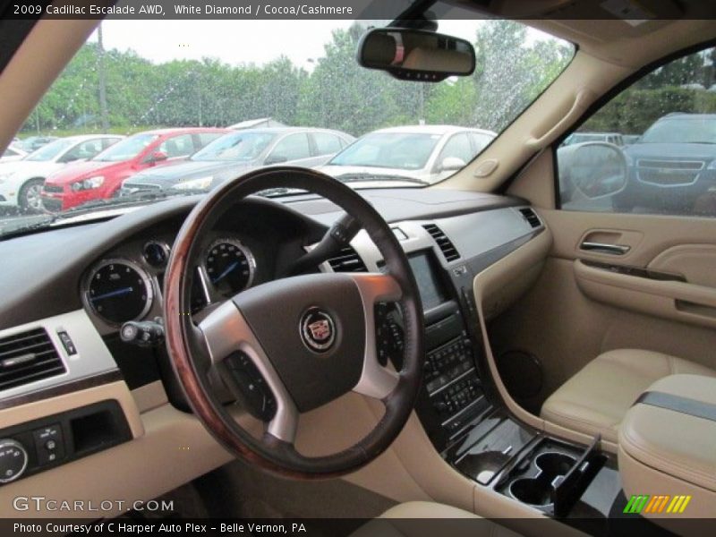 White Diamond / Cocoa/Cashmere 2009 Cadillac Escalade AWD