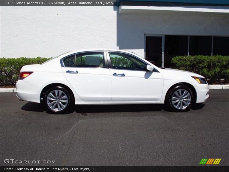 White Diamond Pearl / Ivory 2012 Honda Accord EX-L V6 Sedan