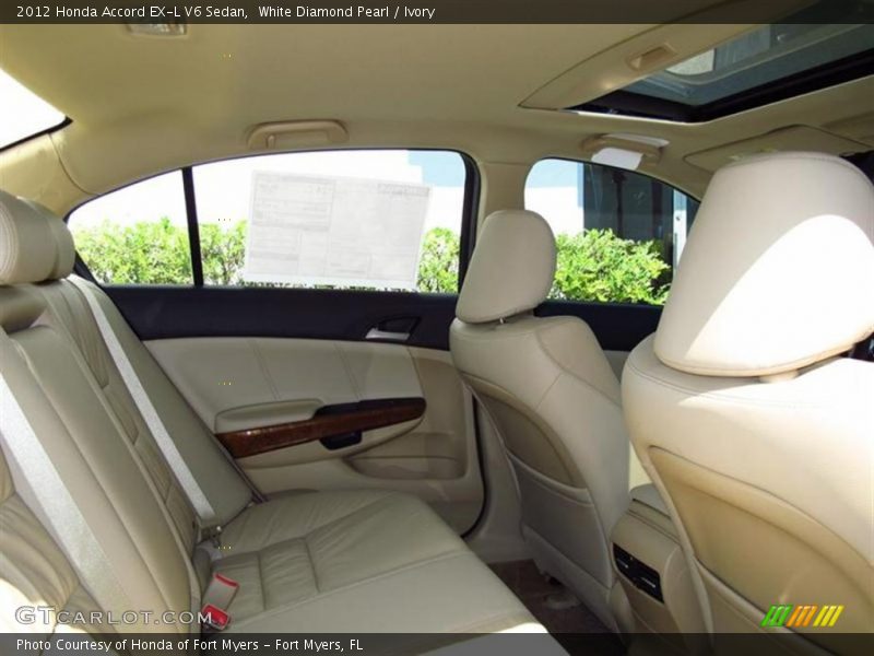 White Diamond Pearl / Ivory 2012 Honda Accord EX-L V6 Sedan