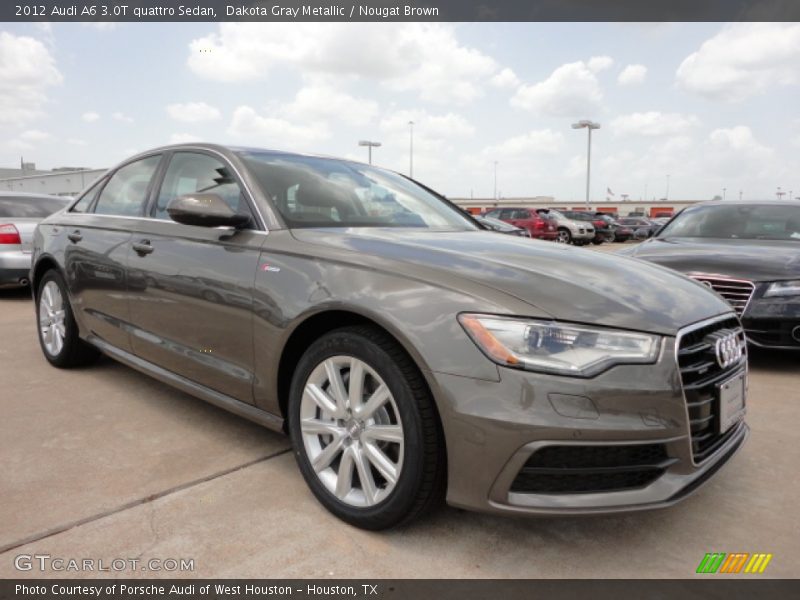 Dakota Gray Metallic / Nougat Brown 2012 Audi A6 3.0T quattro Sedan