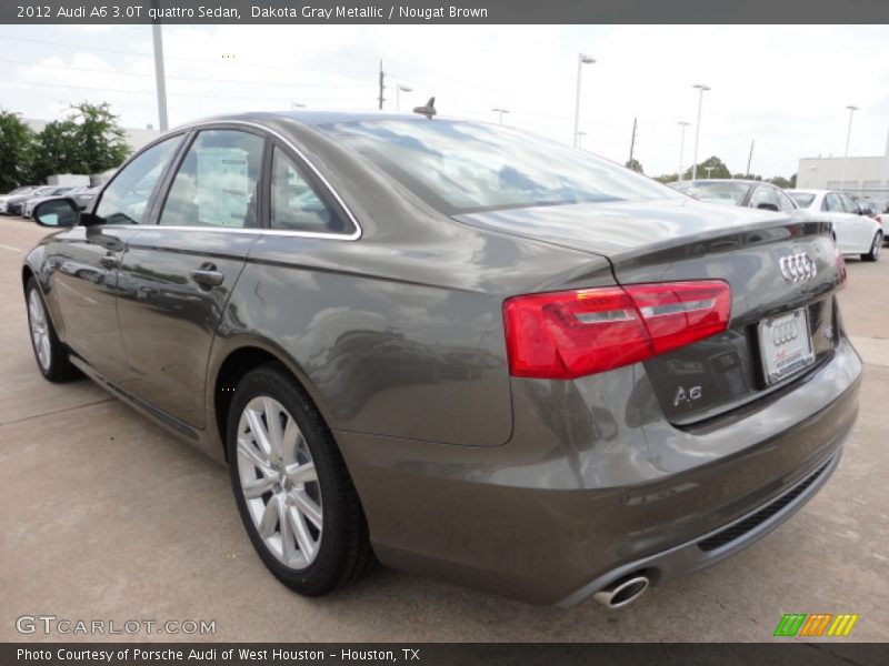Dakota Gray Metallic / Nougat Brown 2012 Audi A6 3.0T quattro Sedan
