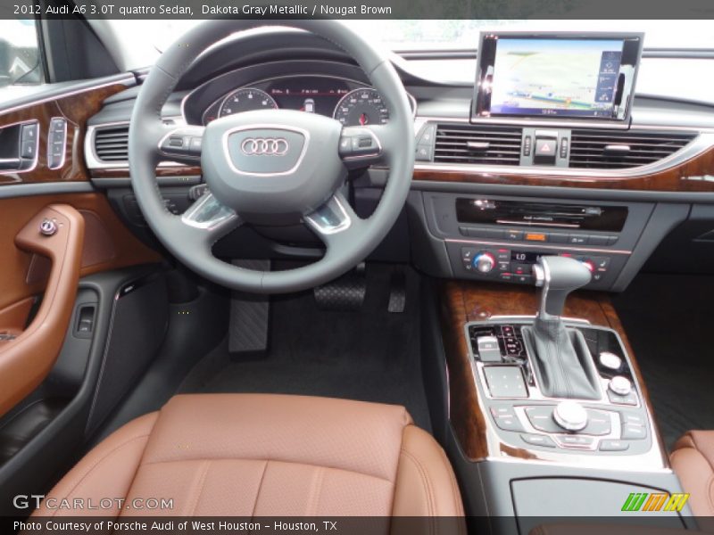 Dakota Gray Metallic / Nougat Brown 2012 Audi A6 3.0T quattro Sedan