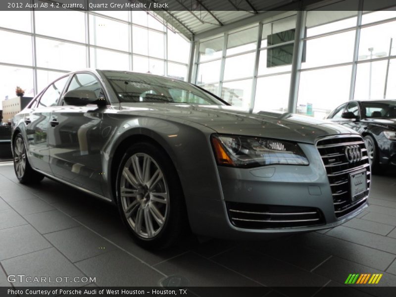 Quartz Grey Metallic / Black 2012 Audi A8 4.2 quattro