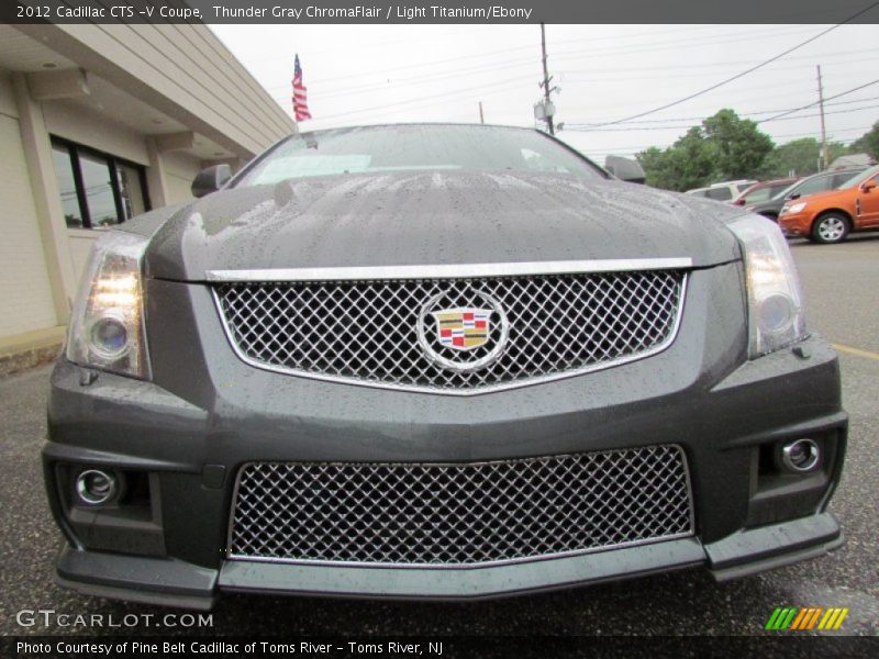 Thunder Gray ChromaFlair / Light Titanium/Ebony 2012 Cadillac CTS -V Coupe