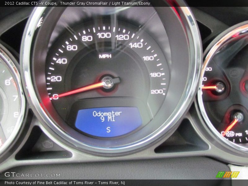 Thunder Gray ChromaFlair / Light Titanium/Ebony 2012 Cadillac CTS -V Coupe