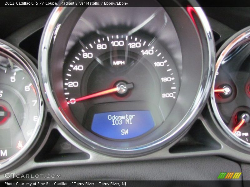 Radiant Silver Metallic / Ebony/Ebony 2012 Cadillac CTS -V Coupe
