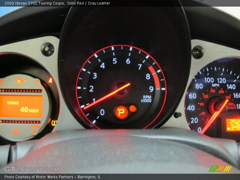 Solid Red / Gray Leather 2009 Nissan 370Z Touring Coupe