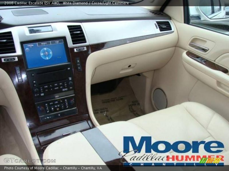 White Diamond / Cocoa/Light Cashmere 2008 Cadillac Escalade ESV AWD