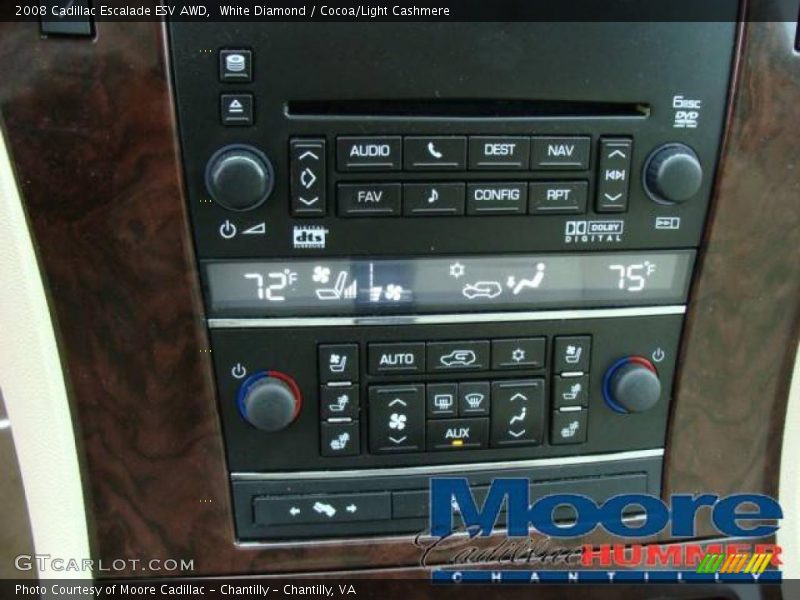 White Diamond / Cocoa/Light Cashmere 2008 Cadillac Escalade ESV AWD