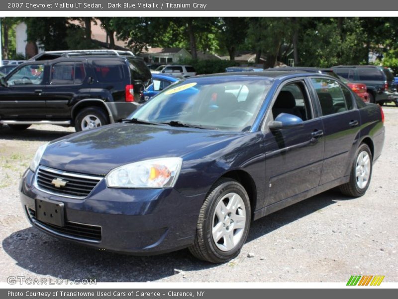 Dark Blue Metallic / Titanium Gray 2007 Chevrolet Malibu LT Sedan
