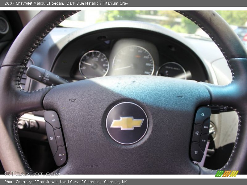 Dark Blue Metallic / Titanium Gray 2007 Chevrolet Malibu LT Sedan