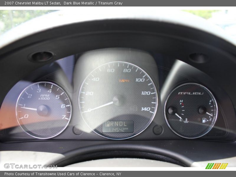 Dark Blue Metallic / Titanium Gray 2007 Chevrolet Malibu LT Sedan