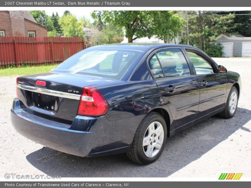 Dark Blue Metallic / Titanium Gray 2007 Chevrolet Malibu LT Sedan