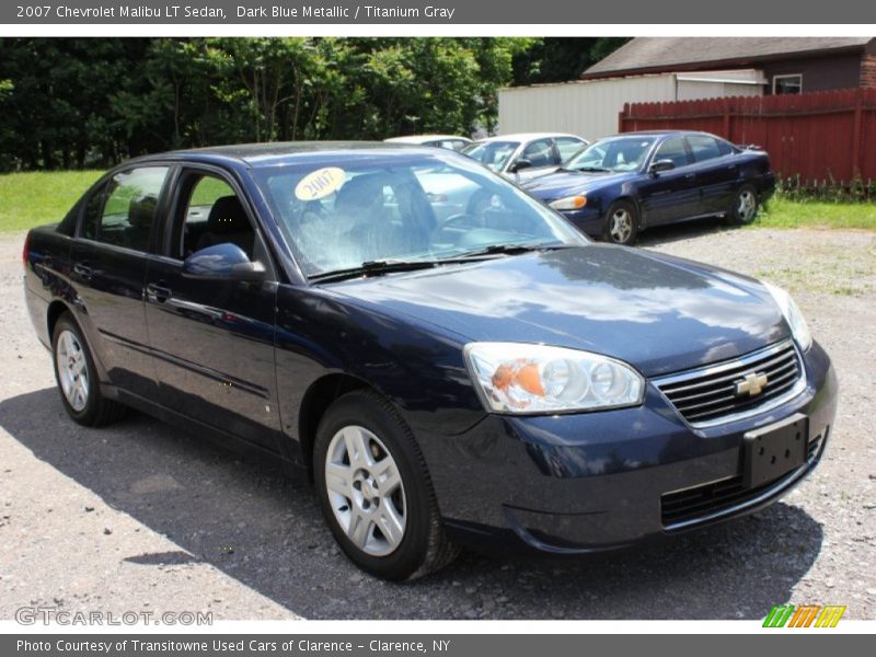 Dark Blue Metallic / Titanium Gray 2007 Chevrolet Malibu LT Sedan