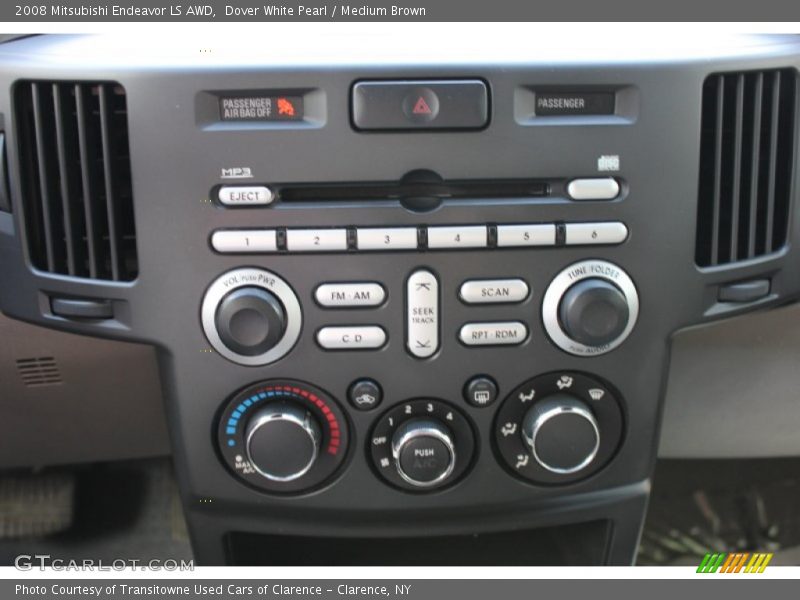 Dover White Pearl / Medium Brown 2008 Mitsubishi Endeavor LS AWD