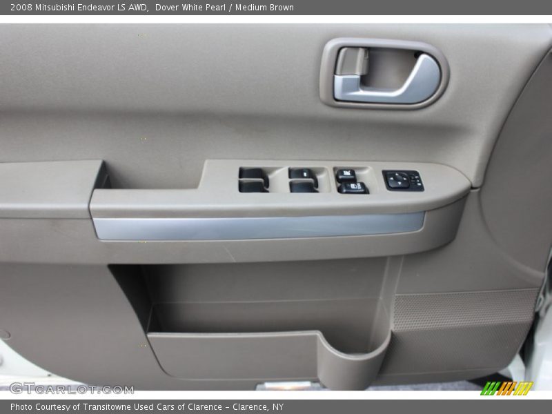 Dover White Pearl / Medium Brown 2008 Mitsubishi Endeavor LS AWD