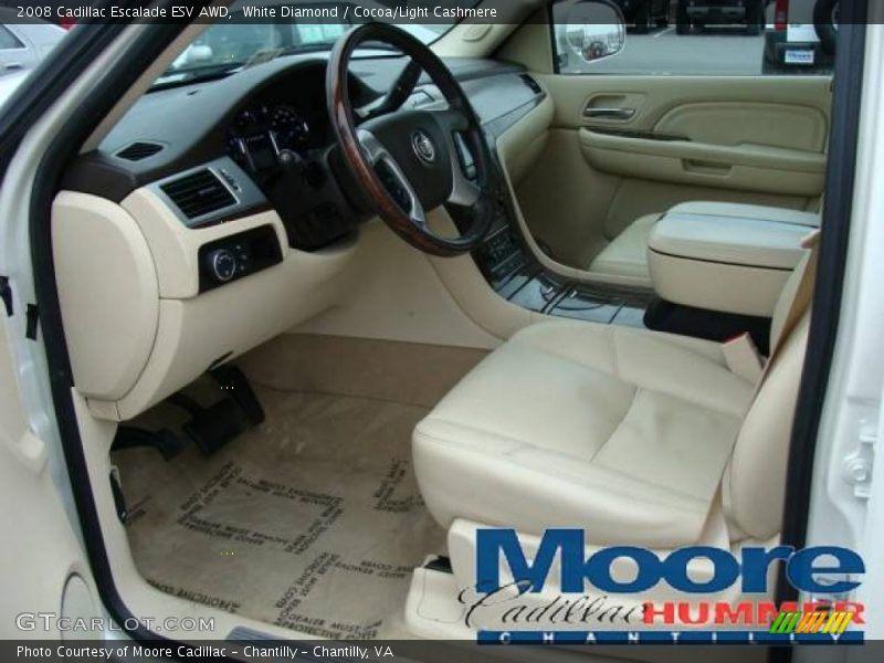 White Diamond / Cocoa/Light Cashmere 2008 Cadillac Escalade ESV AWD