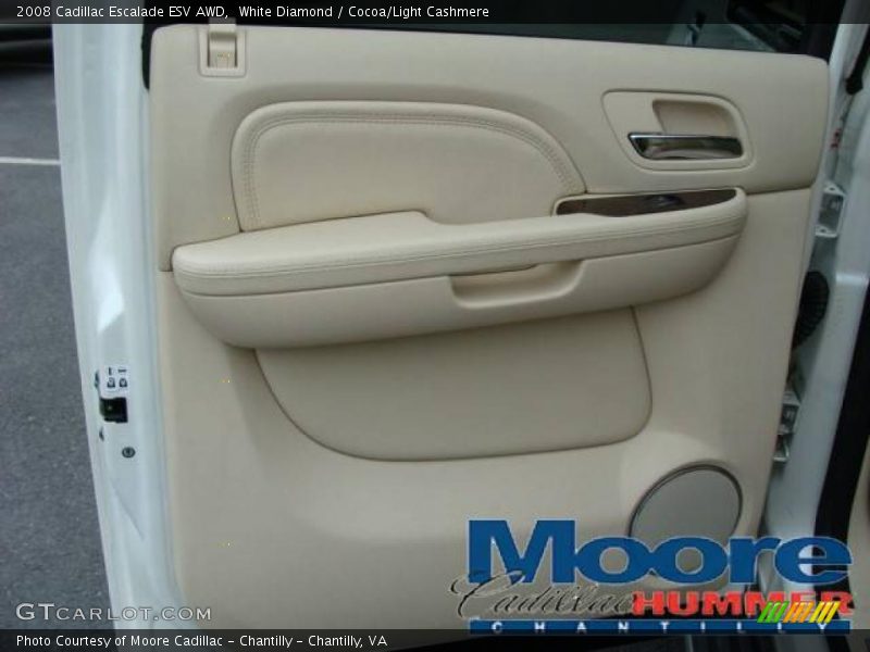 White Diamond / Cocoa/Light Cashmere 2008 Cadillac Escalade ESV AWD