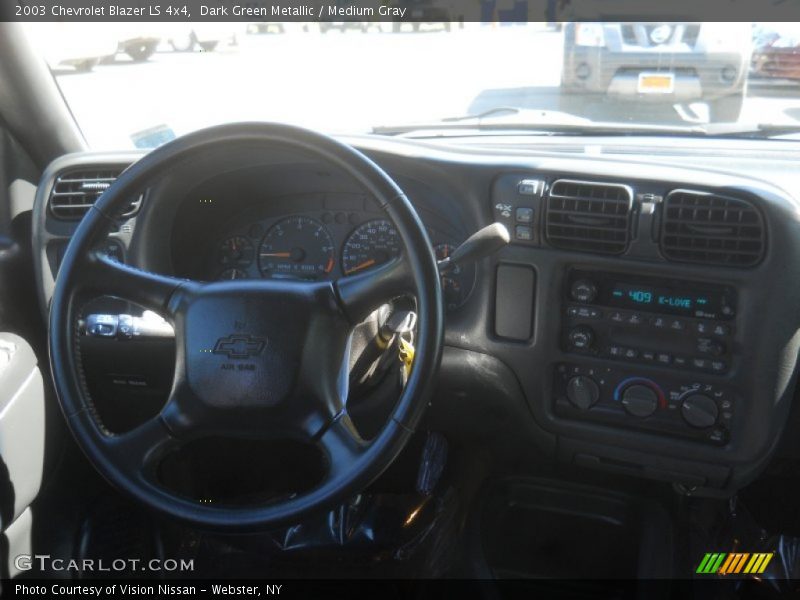 Dark Green Metallic / Medium Gray 2003 Chevrolet Blazer LS 4x4