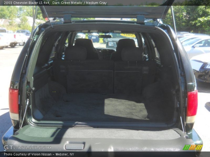 Dark Green Metallic / Medium Gray 2003 Chevrolet Blazer LS 4x4